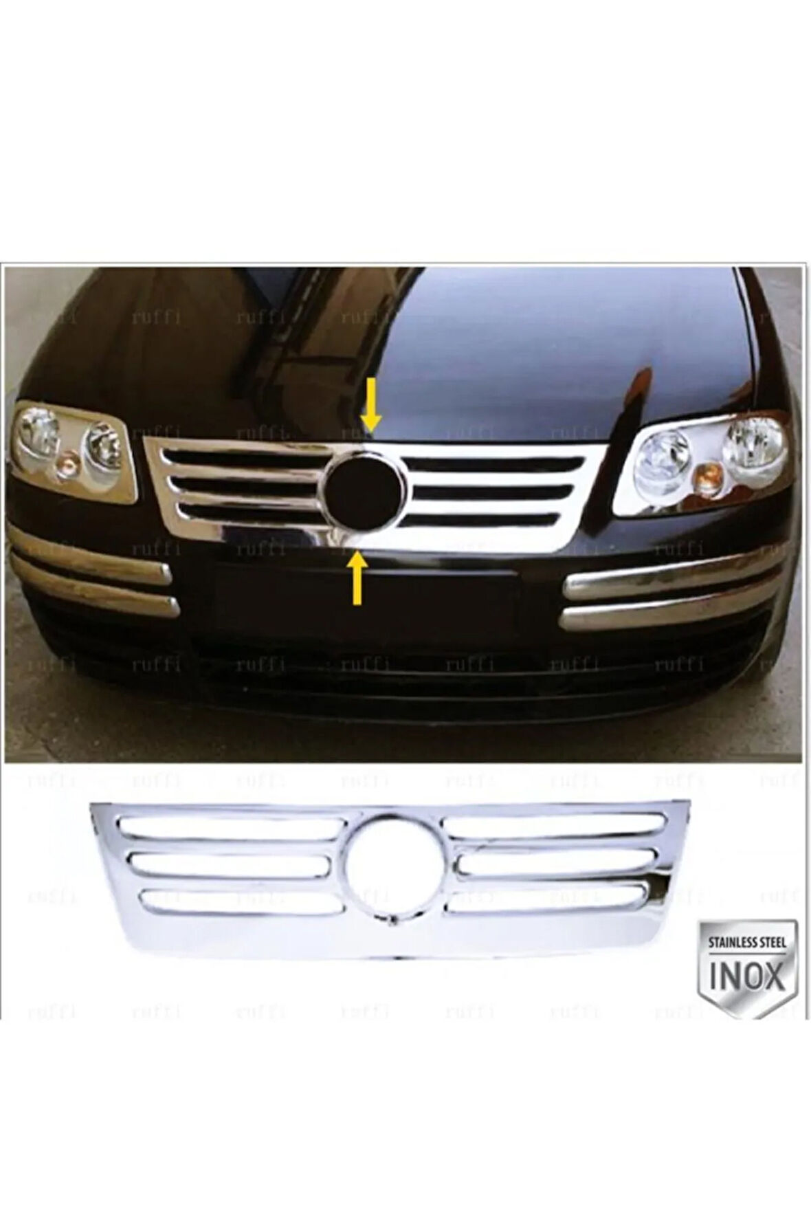 Vw Caddy Krom Ön Panjur 1 Prç. 2004 Üzeri P. Çelik (formlu)