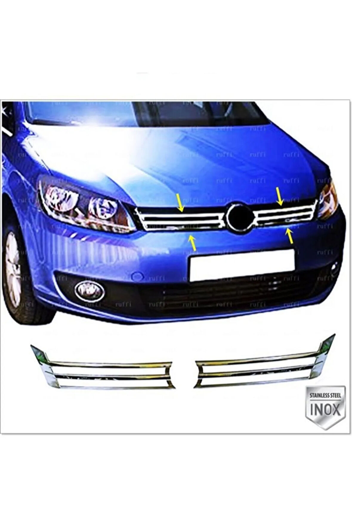 Vw Caddy Krom Ön Panjur 2 Prç. 2010-2015 Arası P.çelik