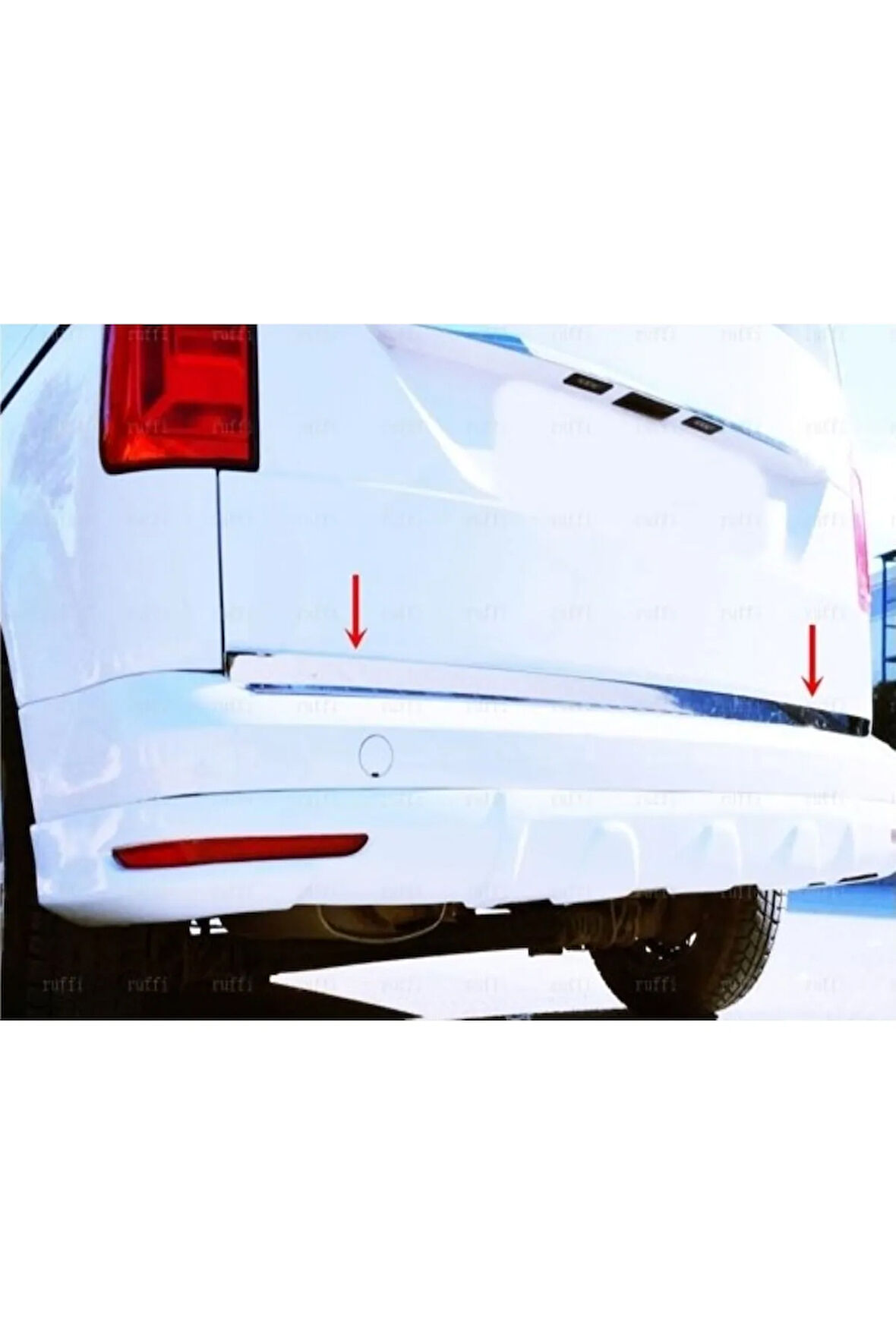 Vw Caddy Uyumlu Krom Bagaj Alt Çıtası 2015 Üzeri Paslanmaz Çelik