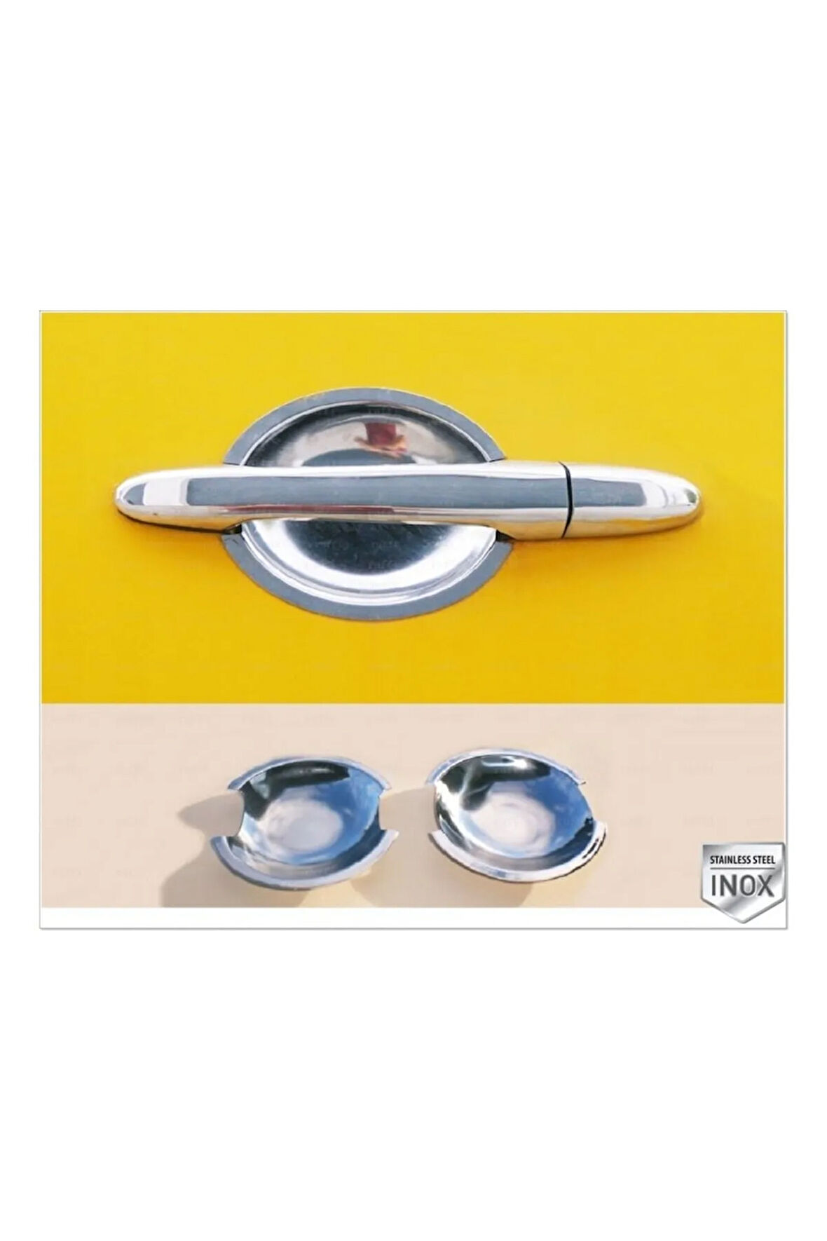 Vw Crafter Uyumlu Krom Dış Kapı Kolu Tası 2 Kapı 2006-2016 Arası Paslanmaz Çelik