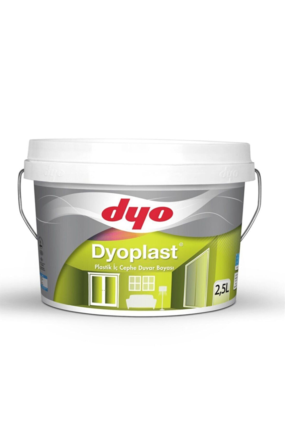 Dyo Plast Beyaz Su Bazlı Plastikİc Cephe Boyası 2,5 lt