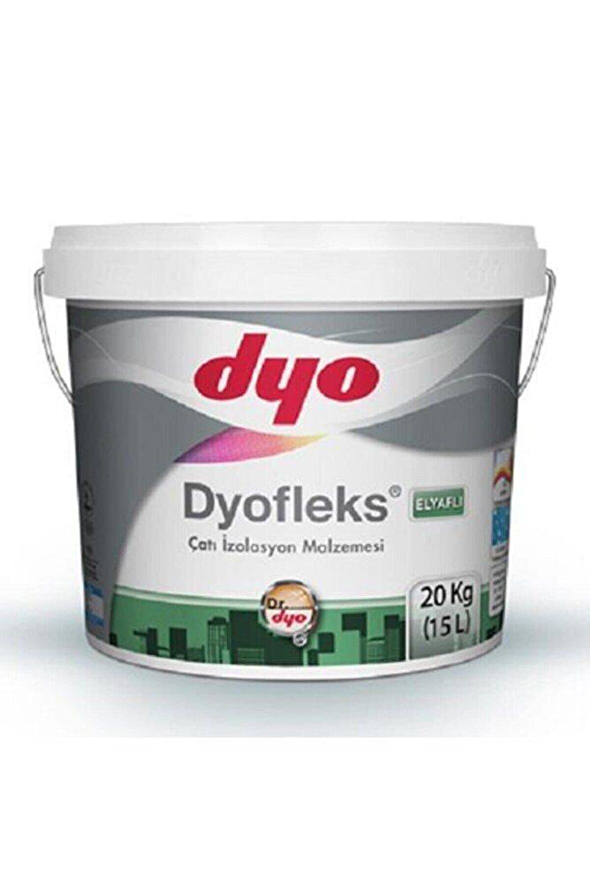 Fleks Elyaflı Çatı Izolasyon Malzemesi 2.5 Lt Beyaz