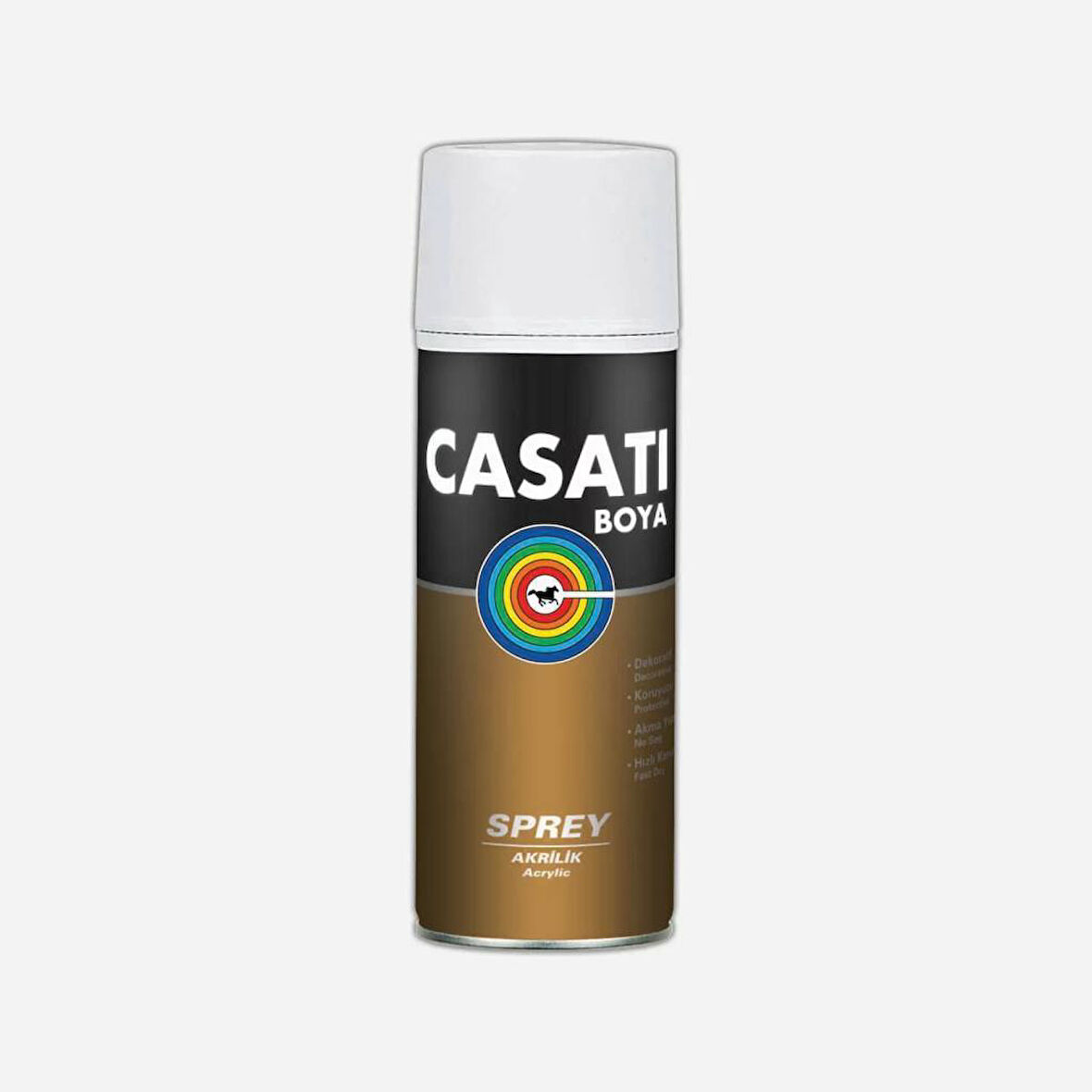 Casati Akrilik Sprey Boya 400 ML S355 Düz Beyaz Ral 9016