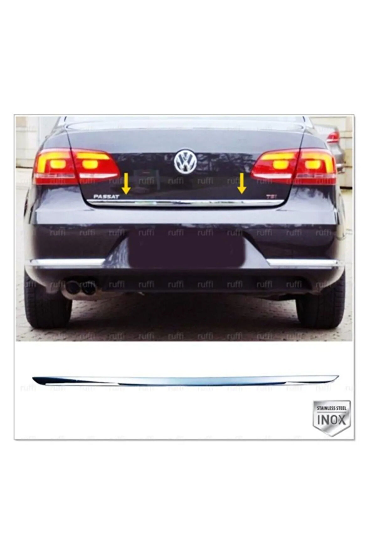 Vw Passat Cc Krom Bagaj Alt Çıtası 2009 Üzeri P. Çelik