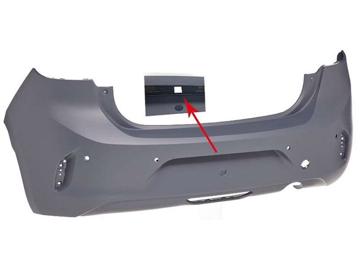 Opel Arka Tampon Astarlı 4 Sensorlu Kamera Delikli Corsa F 19>23 - Eurostamp 101.50.9636