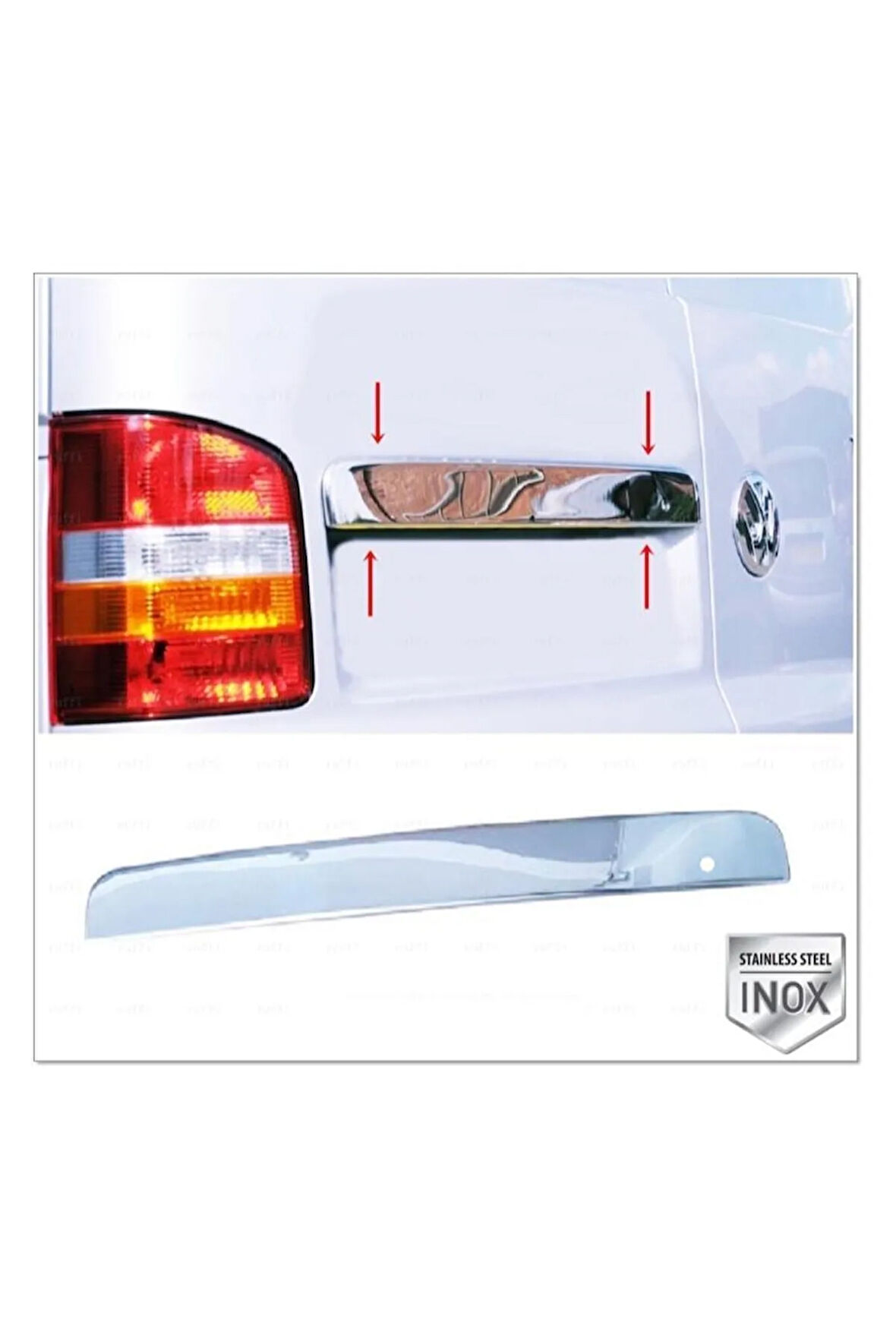 Vw T5 Transporter Uyumlu Krom Bagaj Çıtası 2003-2015 P. Çelik(çift Kapı)