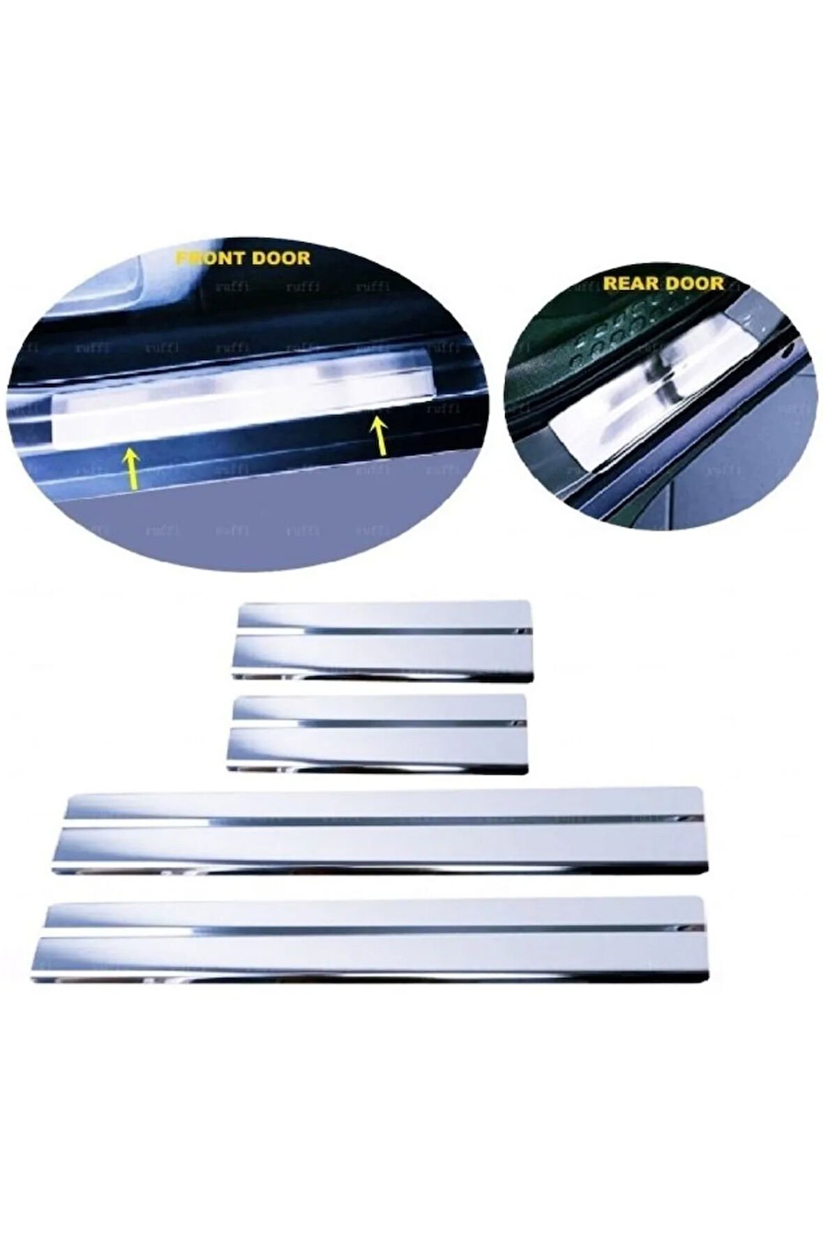 Vw Amarok Uyumlu   Krom Kapı Eşiği 4 Parça 2010 Ve Üzeri Paslanmaz Çelik