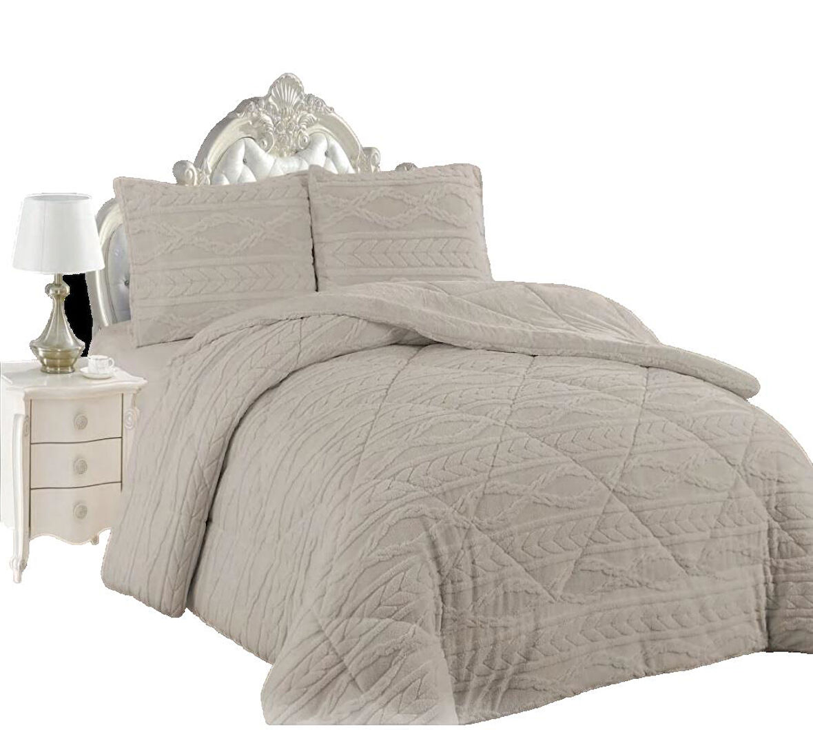 COMFORT YORGAN SETİ ÇİFT KİŞİLİK IVY CAPPUCİNO