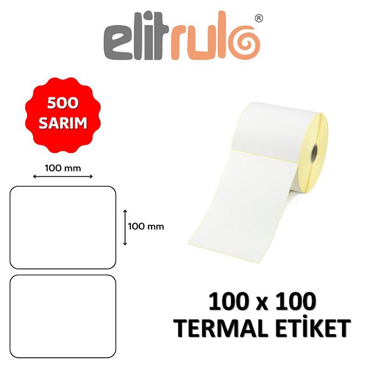 Elitrulo Barkod Etiketi 100x100 Termal - 500 Adet