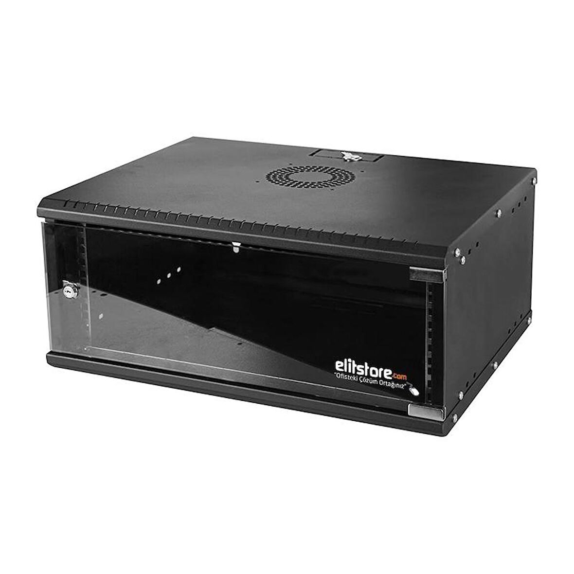 Elitstore 4U Soho Rack Kabin 19 inc W 530mm D 400mm Siyah