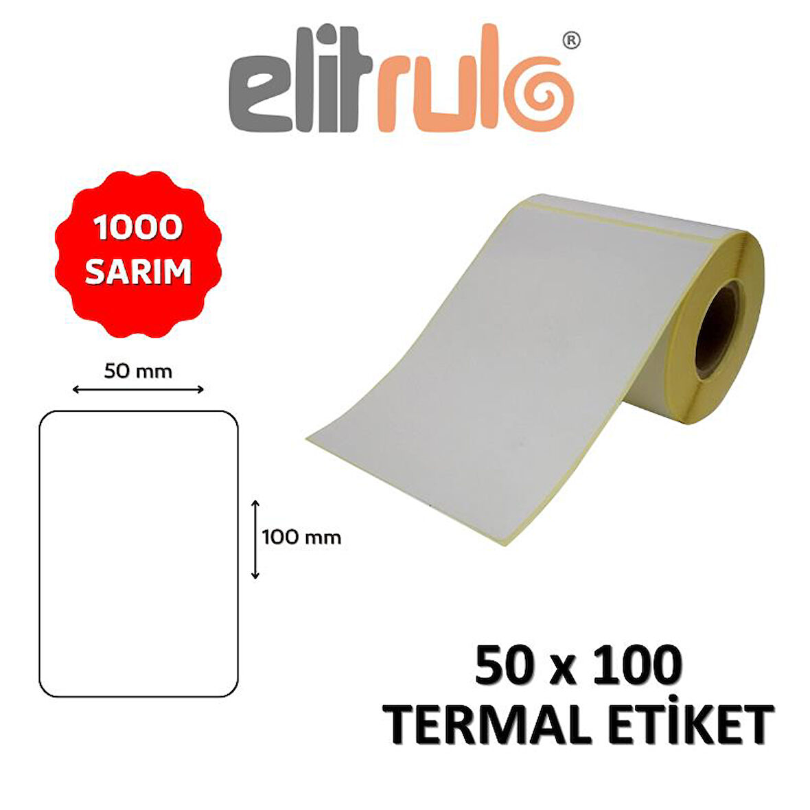 Elitrulo Barkod Etiketi 50x100 Termal - 1000 Adet