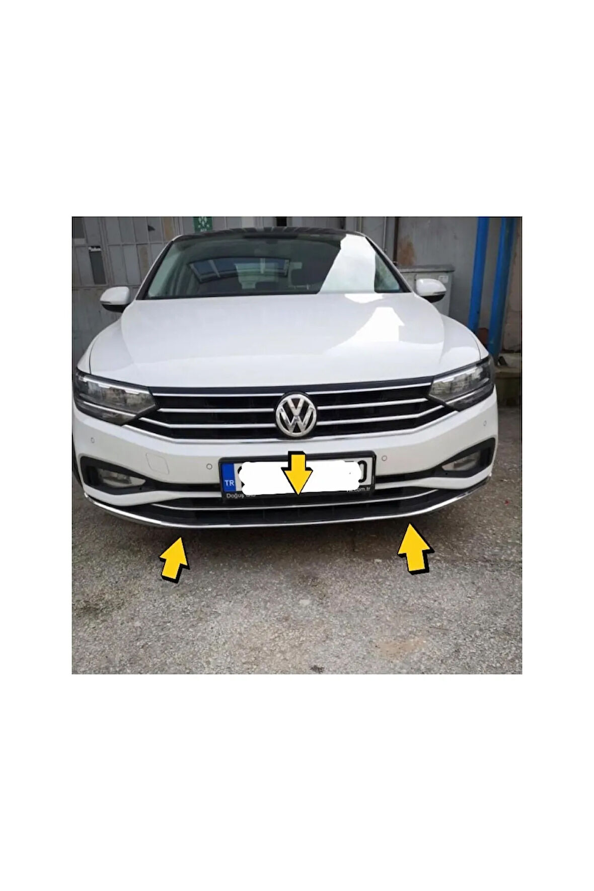 Vw Passat 3c B8,5 Krom Ön Tampon Alt Çıta 3 Prç. 2019 > P.çelik