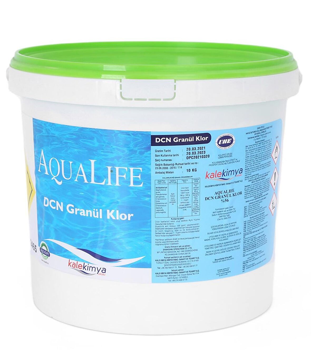 Aqualife %56'lık Toz Klor 10 Kg