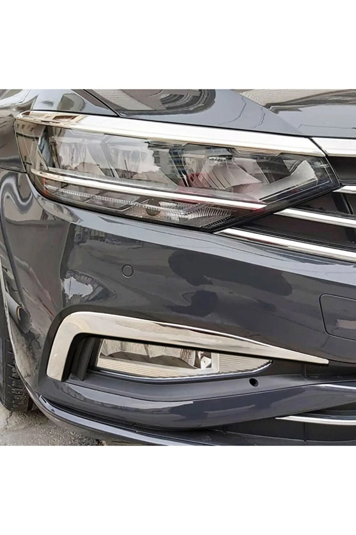 Vw Passat B8,5 Krom Sis Farı Çerçevesi 2 Parça 2019 Üzeri Uyumlu Paslanmaz Çelik