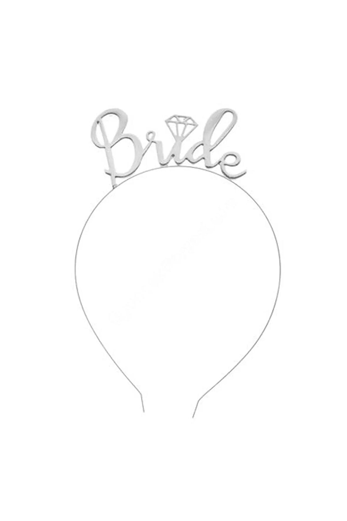 Metal Taç Bride Gümüş