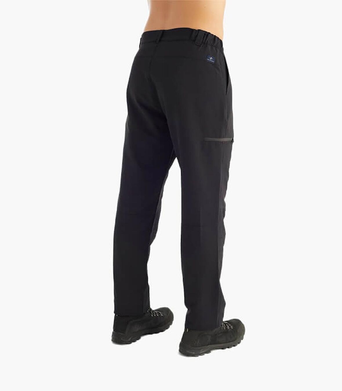 Crozwise Outdoor - Erkek Siyah Içi Polarlı Likralı Spor Pantolon - 2187-06 Crozwise