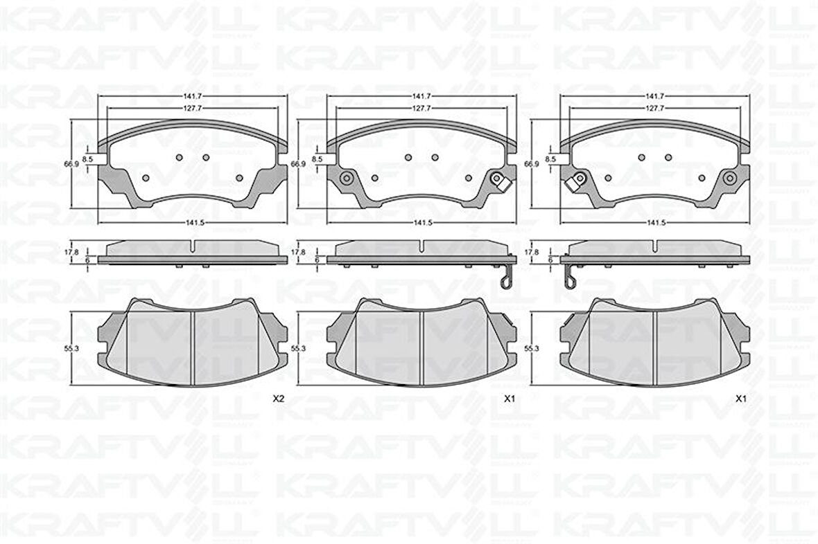 Opel On Fren Balatası İnsignia Astra J Zafıra C 17 İnch Jant - Kraftvoll 07010369