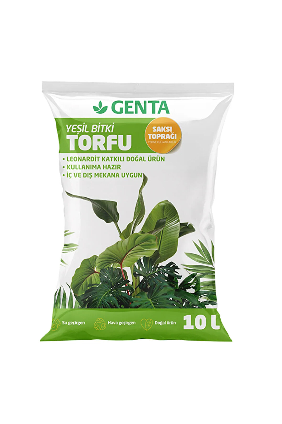 Yeşil Yapraklı Bitkiler Için Organik Toprak Torf 10 Lt