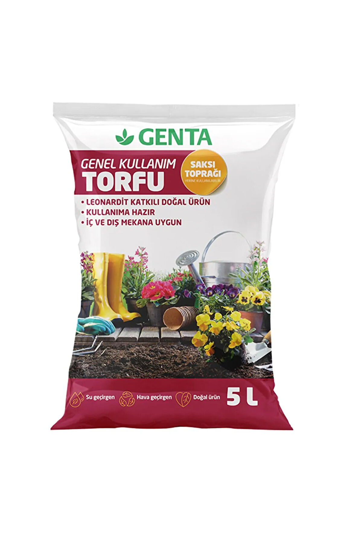 Genel Kullanım Torfu Tüm Bitkiler İçin Saksı Toprağı 5 Lt