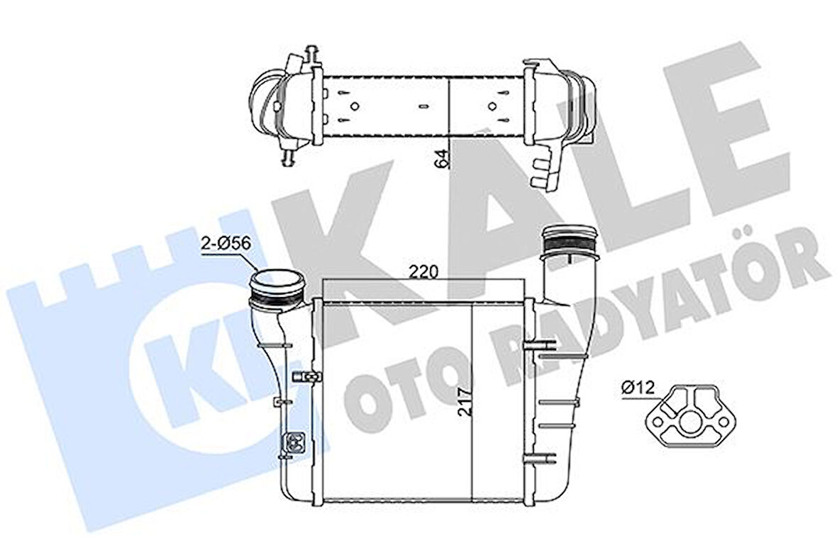 Vag Turbo Radyatoru (intercooler) Sol Audı A4 2,0tdi / Tfsi 04>08 Exeo 1,8tsi 2,0tfsi / Tdi 09> - Kale 352430