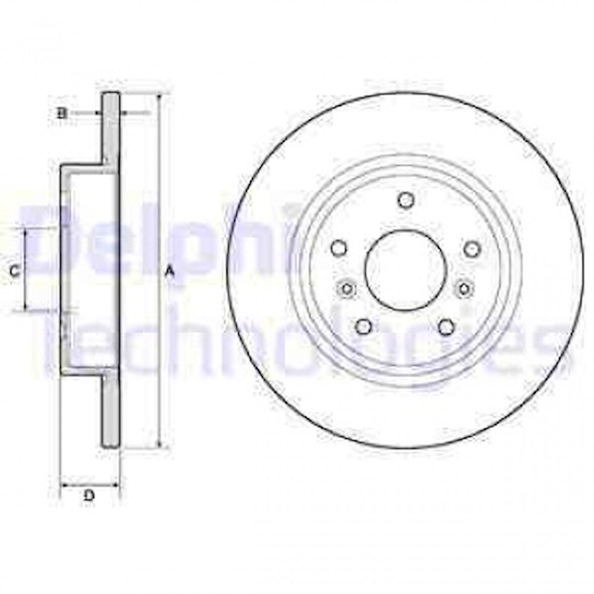 Nissan Arka Fren Diski (aynası) Duz Nissan Qashqaı 13> / X-Traıl T32 14> / Renault Kadjar 15> (290x5) - Delphi Bg4807c