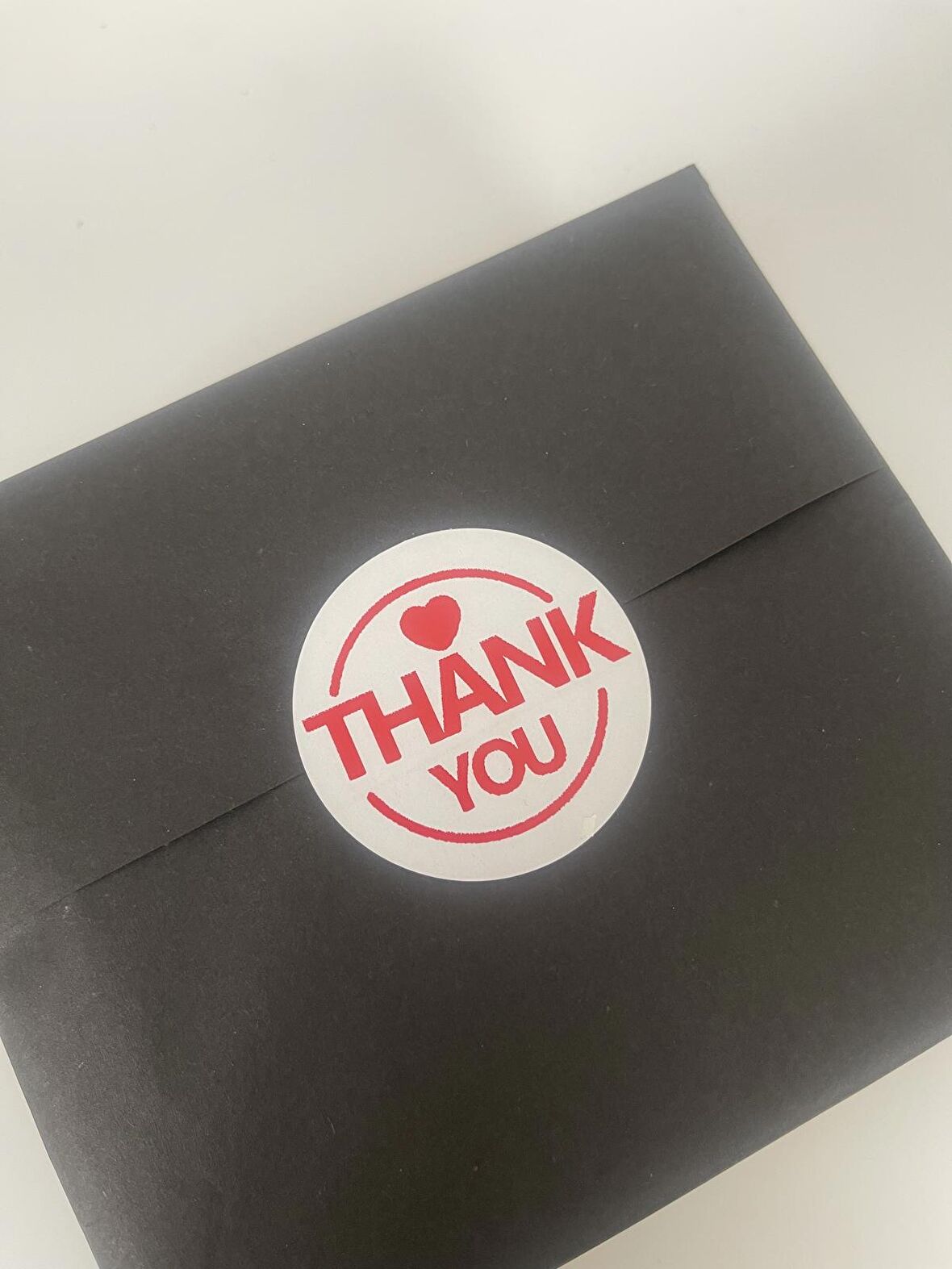 Thank You Yuvarlak Kırmızı etiket 5 cm 100 Adet