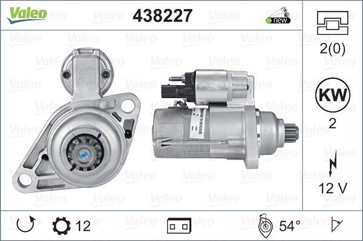 Vag Mars Motoru 12v 2,0kw 12dis Valeo Tip Altea İbiza - Valeo 438227