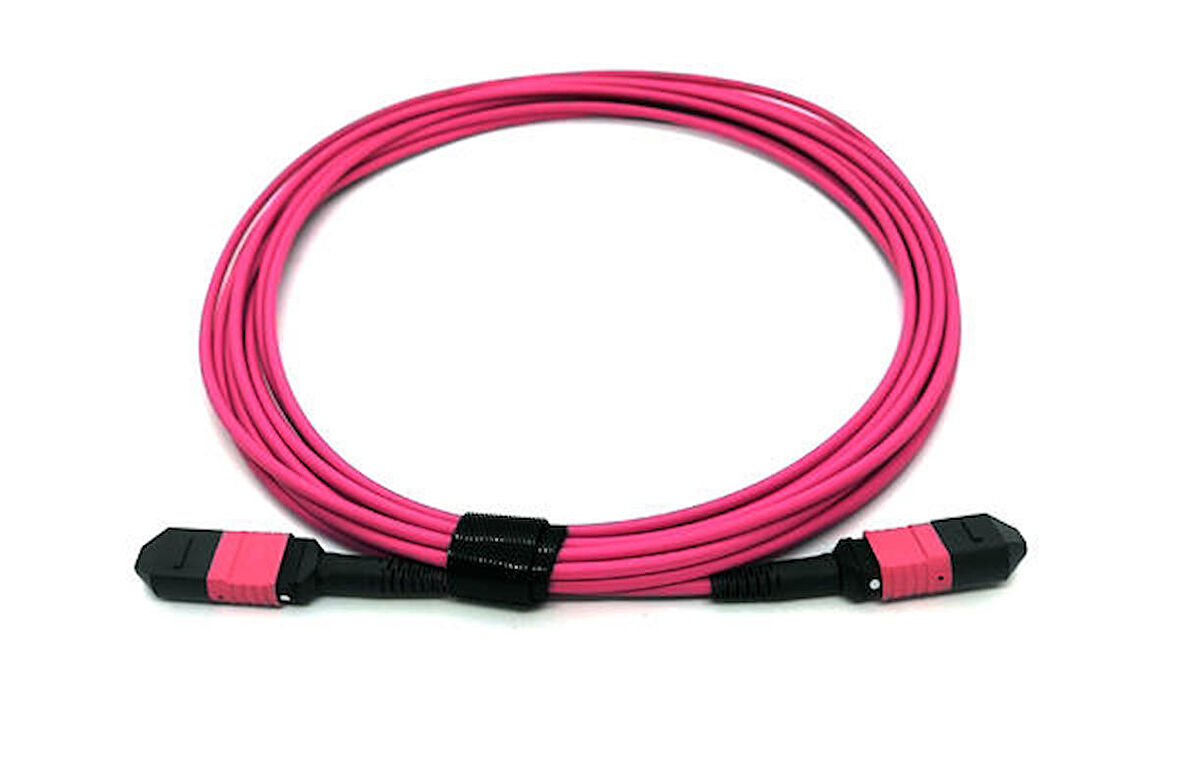 Beek BC-FO-5MPMPB-10/4-FF 10 Mt MPO to MPO Dişi-Dişi B Croos 12 core OM4 Fiber Patch Cord Kablo