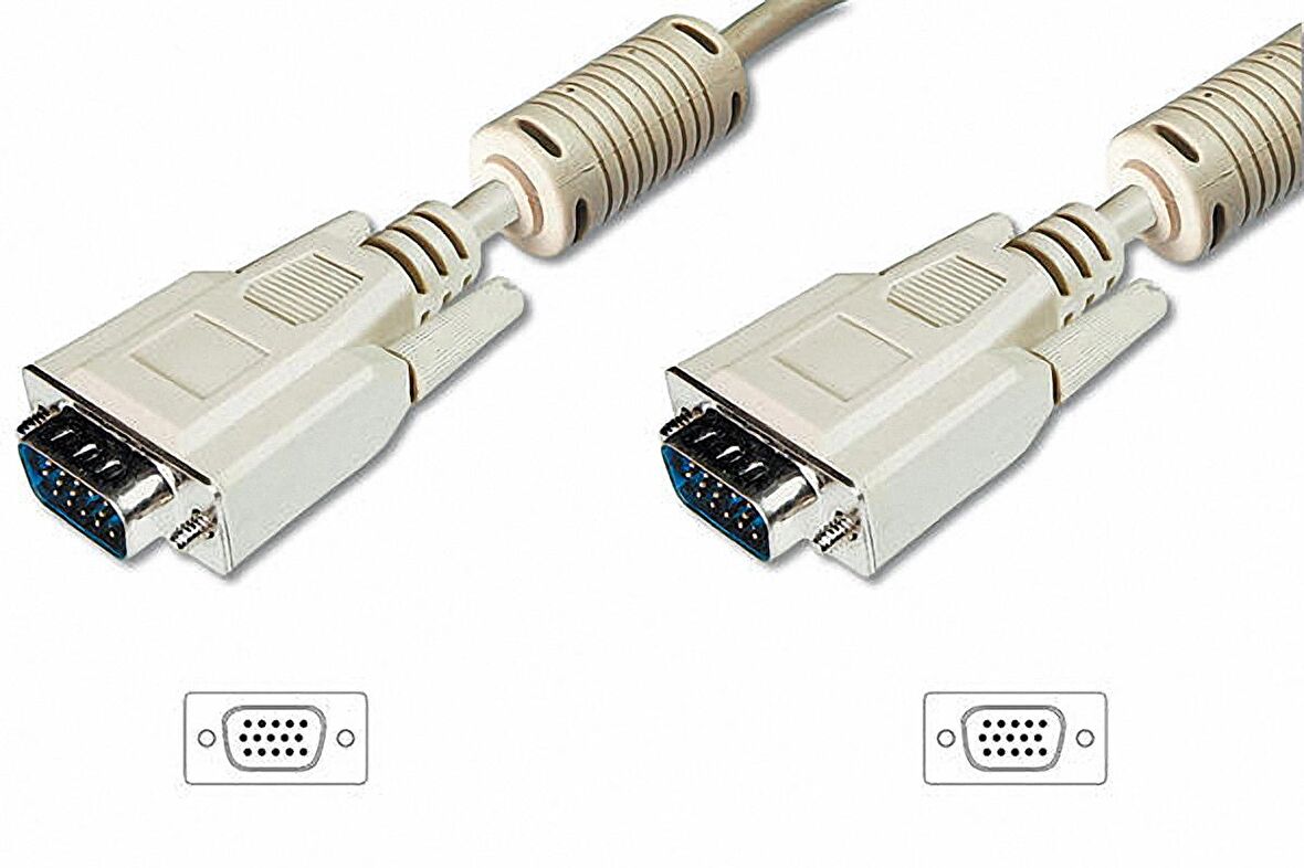 Beek BC-DSP-VG-MM-05 5 Mt VGA to VGA 15Pin  Erkek-Erkek 3Coax AWG28 Ferrıte VGA Kablo