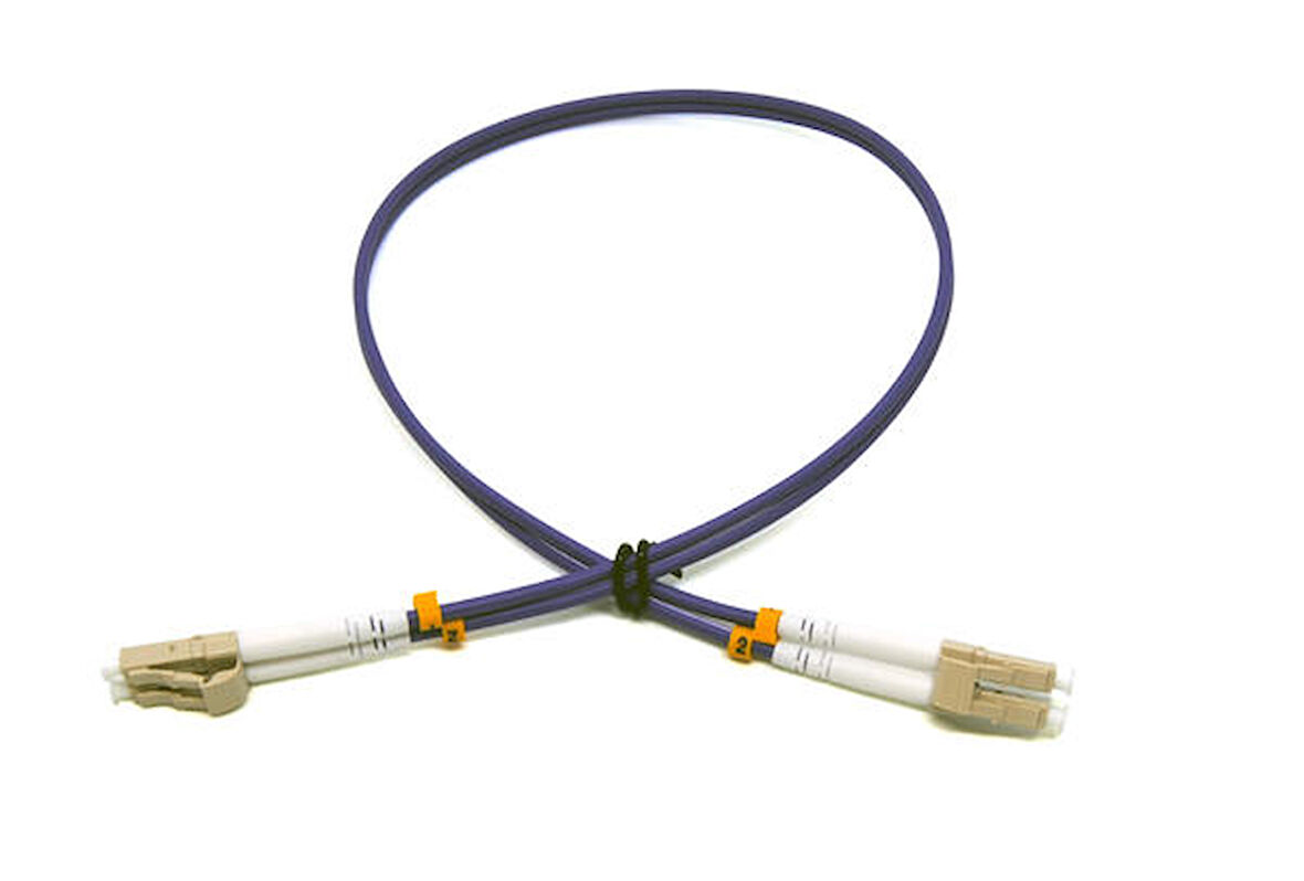 Beek BC-FO-5LCLC-0.5/4 0.5 mt LC-LC OM4 50/1525 Duplex 3.0mm Fiber OptiK Patch Cord Kablo