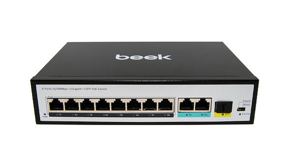 Beek BN-FS-1083P2G1S 8 Port 10/100Mbps PoE 3100Mbps Masaüstü PoE Switch