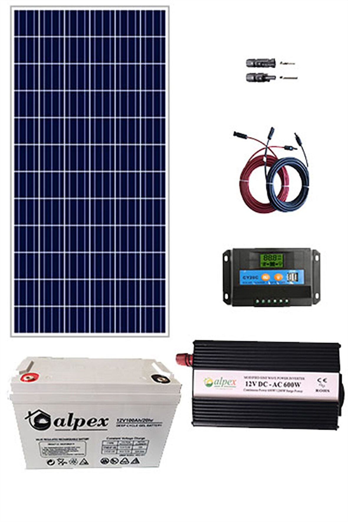 ALPEX HAZIR SOLAR PAKET SP 165 Karavan - Bağ Evi