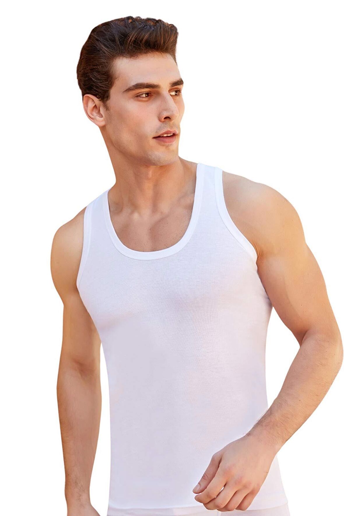 Berrak Erkek Beyaz Ribana Atlet 1008 