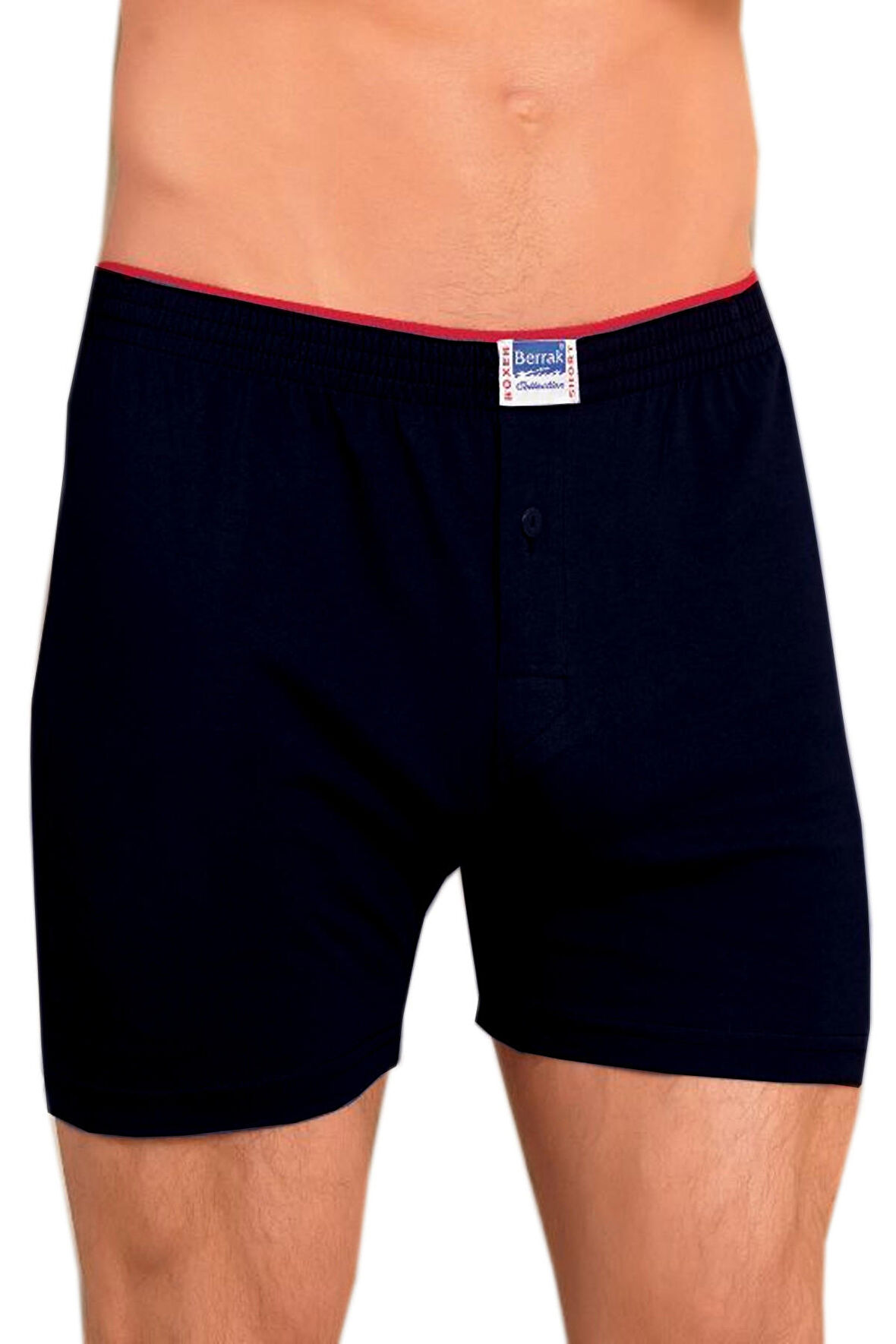 Erkek Siyah 6'lı Paket Düğmeli Boxer ELF568BER10996