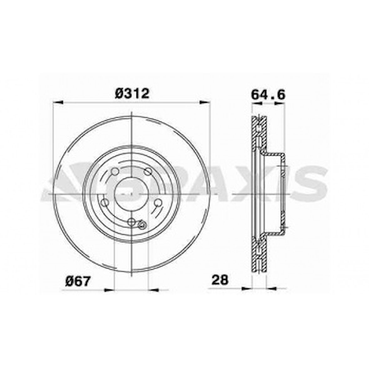 Mercedes Fren Diski On C219 05>10 W211 02>08 S211 03>09 - Braxıs Ad0331