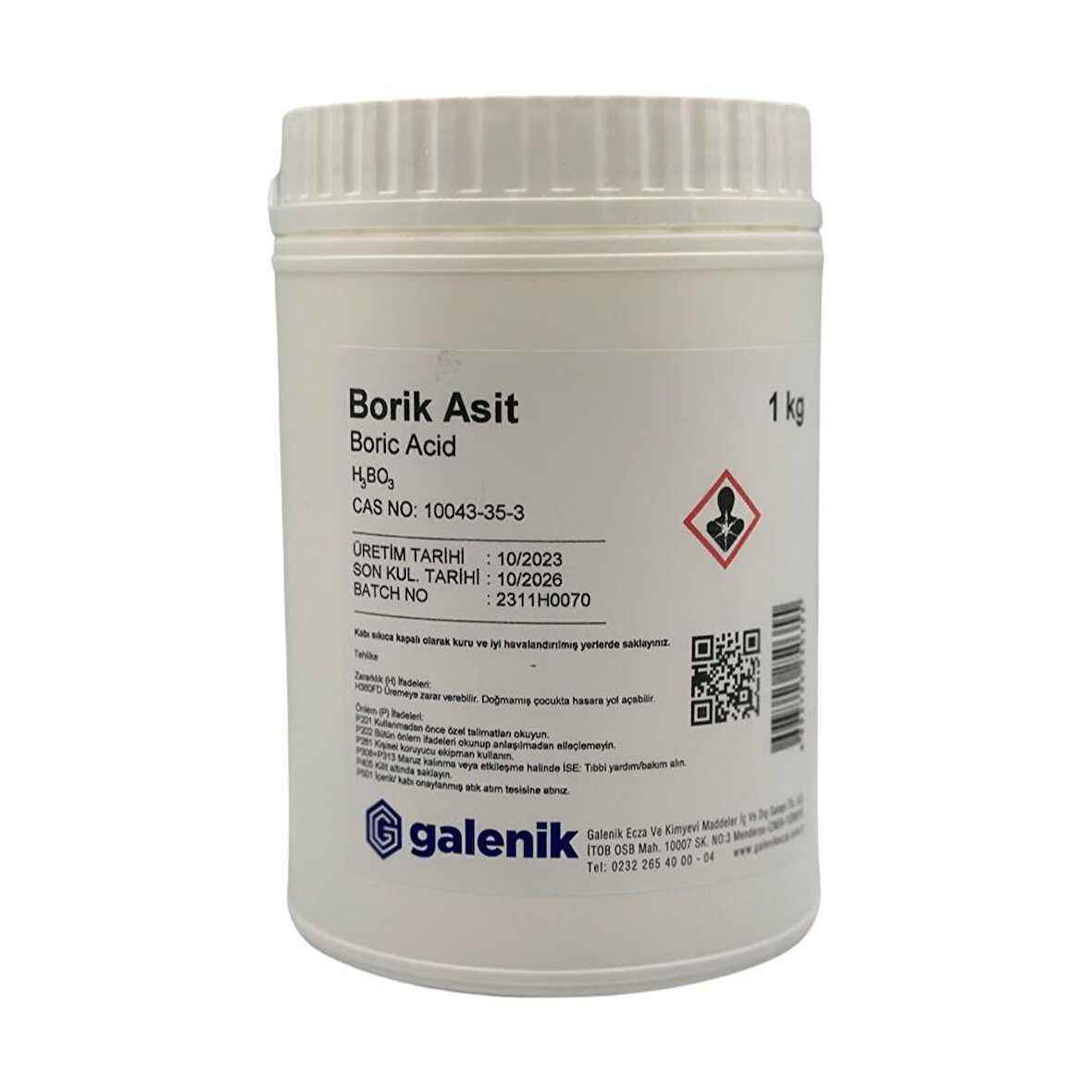 Galenik Borik Asit (Acıde Borıque) 1 Kg