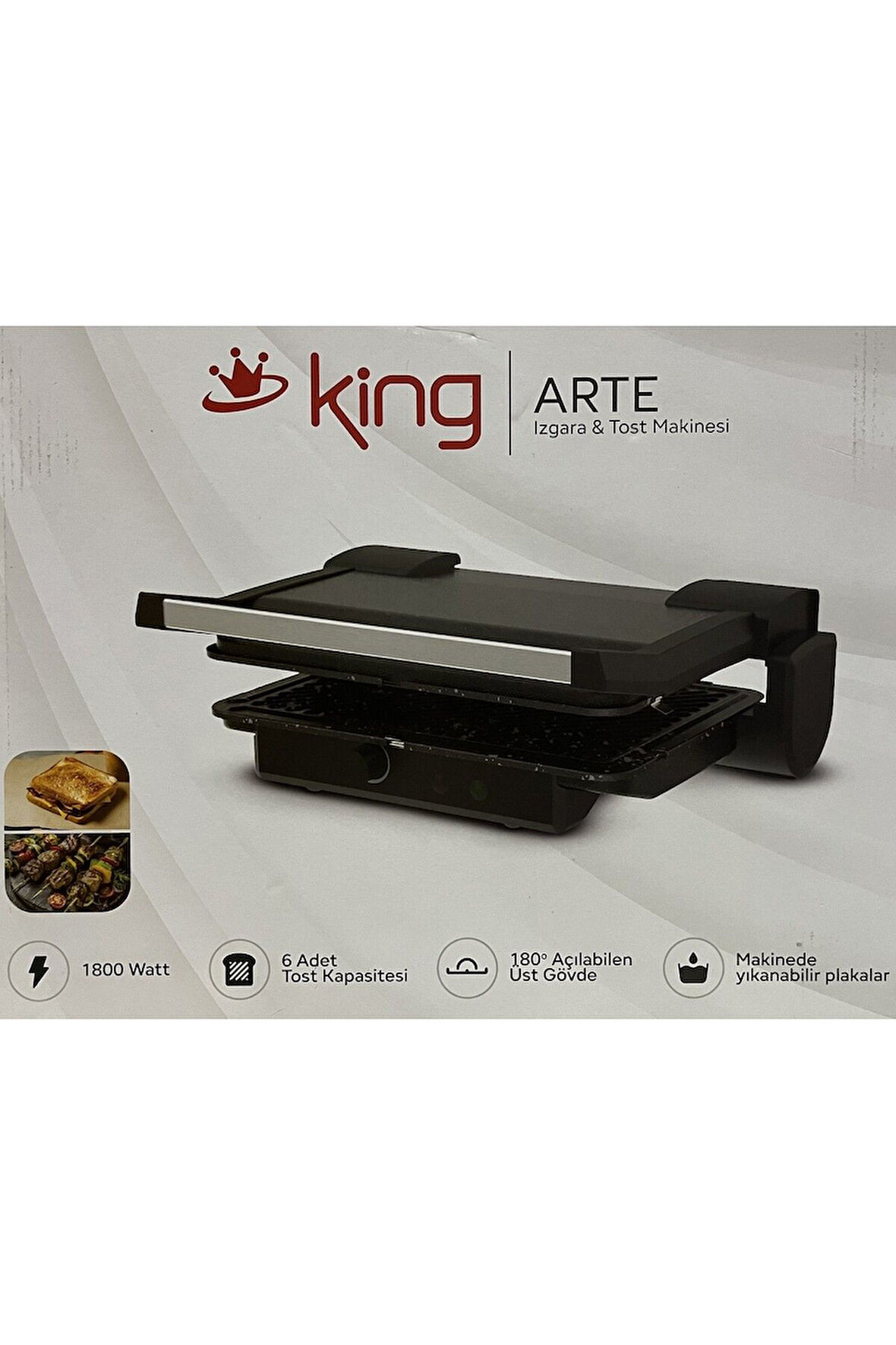 King Arte Izgara Tost Makinesi