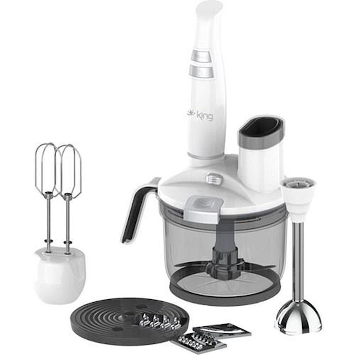 King KKB976 Hilde 1500 W Set Mikser Beyaz