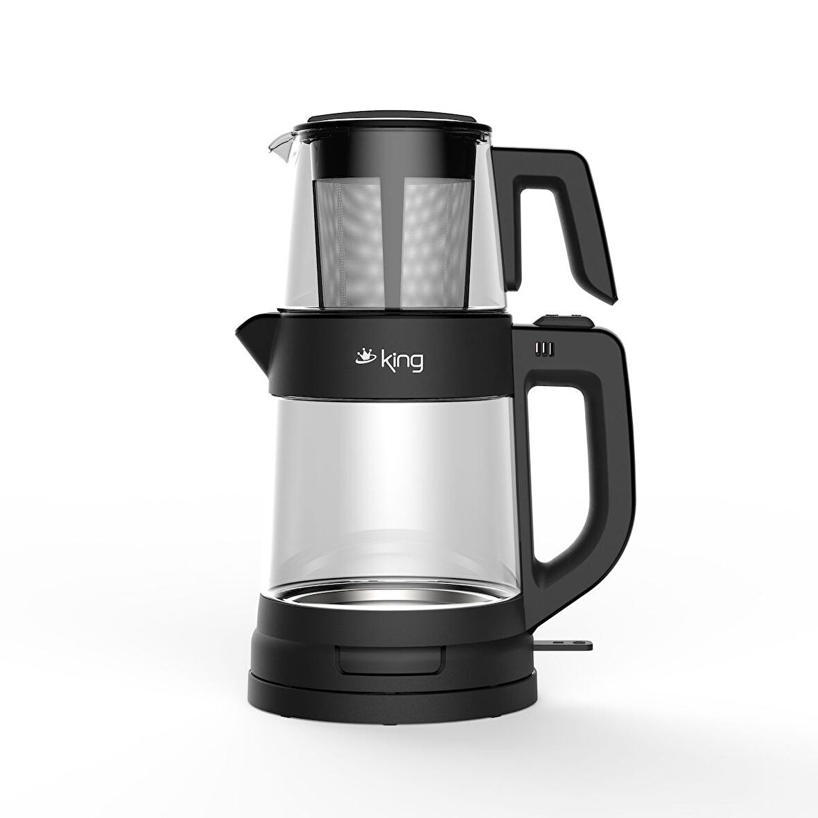 KİNG TEA PRO KCM330 CAM ÇAY MAKİNESİ SİYAH