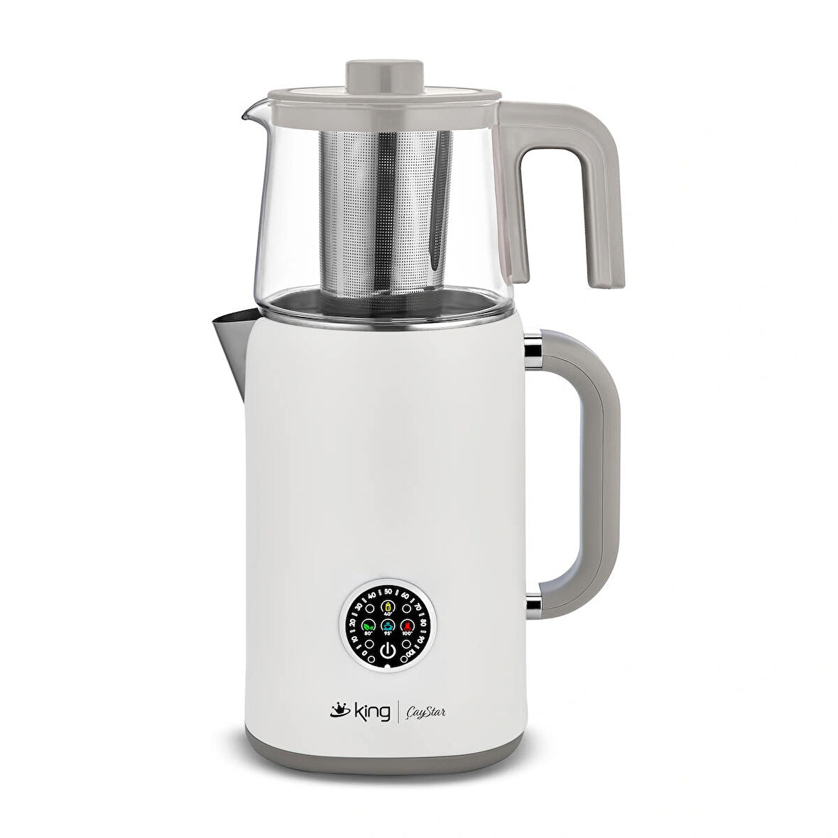 KING KCM387 ÇAYSTAR DİJİTAL ÇAY MAKİNESİ BEYAZ