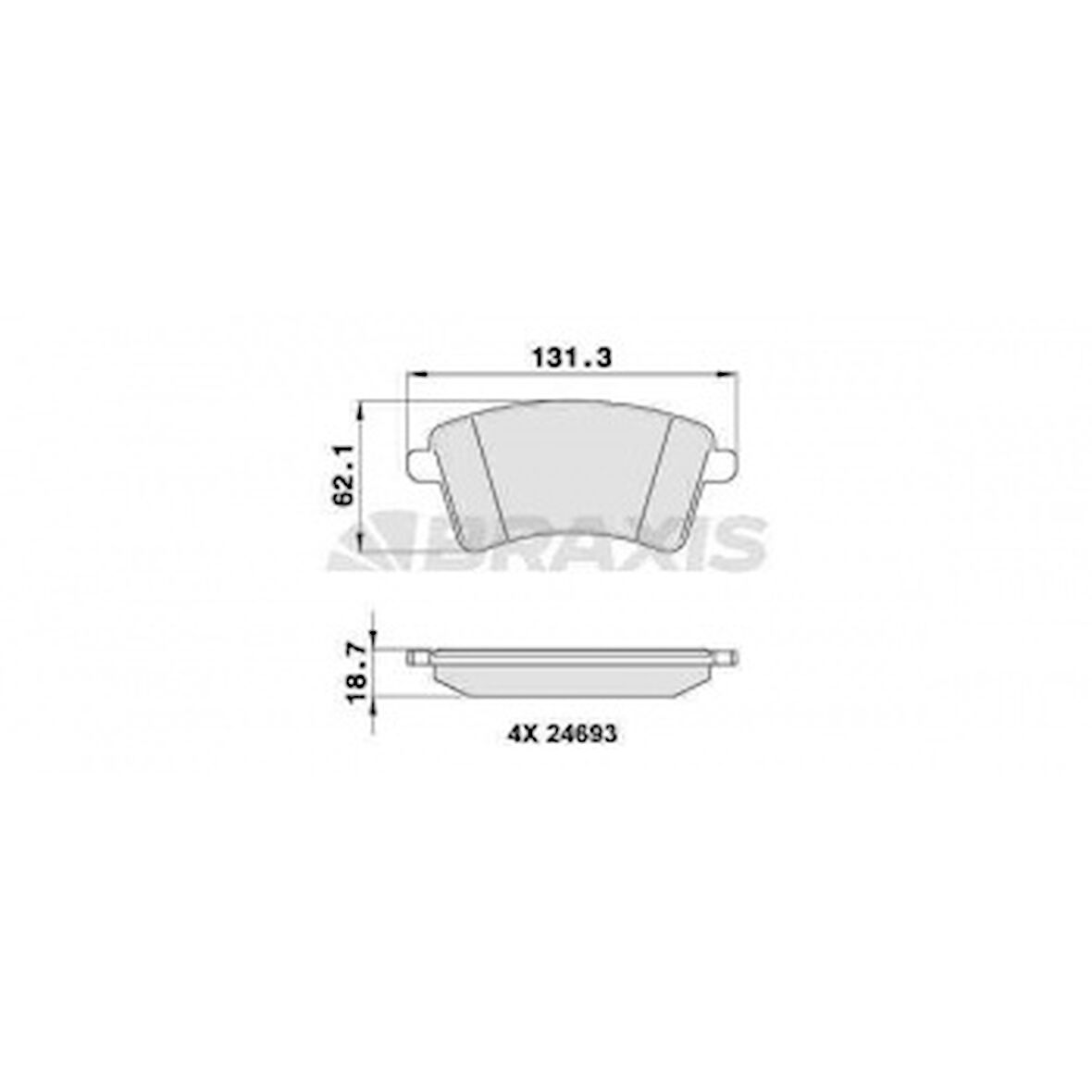 Renault On Fren Balatası Kangoo III 08> Mercedes Citan 13>21 1.2 Tce 1.5 DCI 1.6 - Braxıs Aa0146