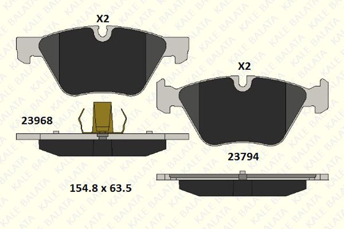 Bmw Fren Balatası On Bmw E60 E87 E90 F10 - Kale B 23794 203 05 Msh