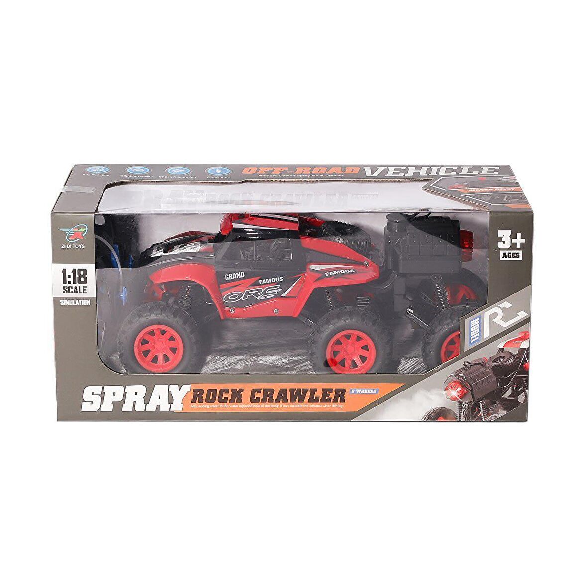 299 Kumandalı Şarjlı Duman Atan Rock Crawler Araba 1:18 FABBATOYS