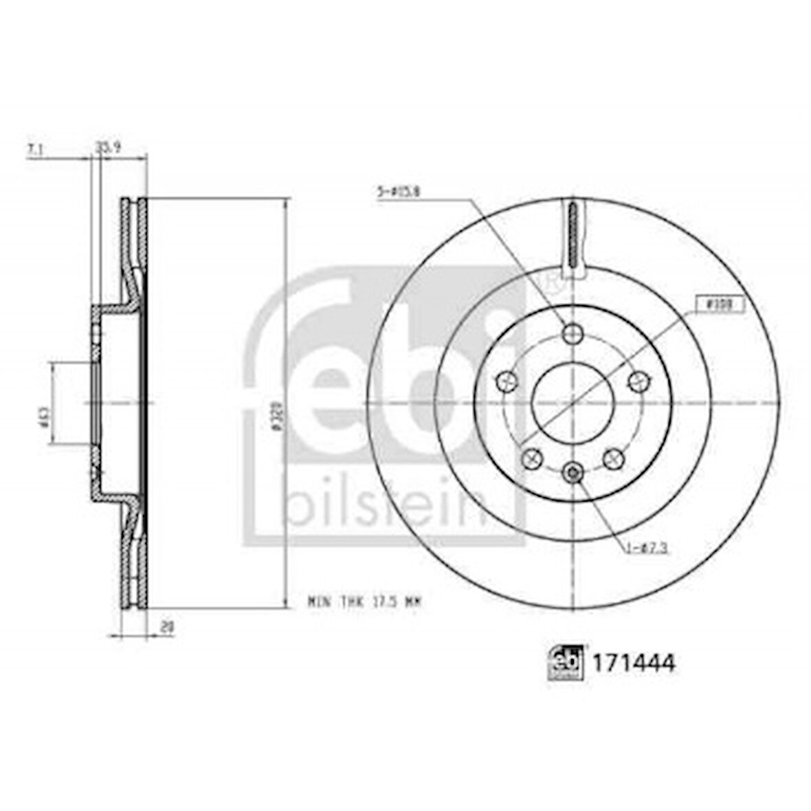 Volvo Arka Fren Diski Volvo S90 II V90 II Xc90 II 15> 17 Jant - Febi 171444