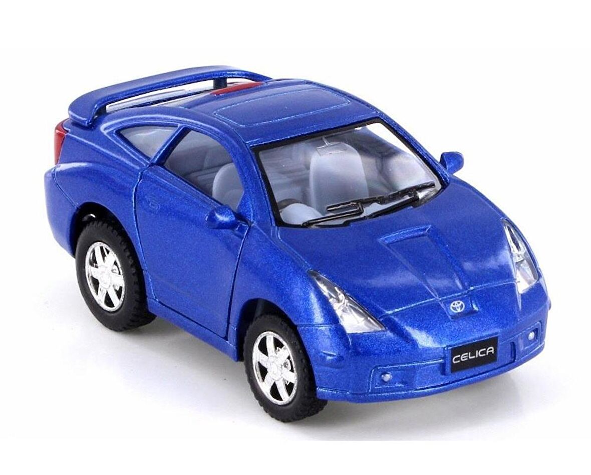 10 cm. Çek Bırak Mavi Toyota Celica Diecast Araba  