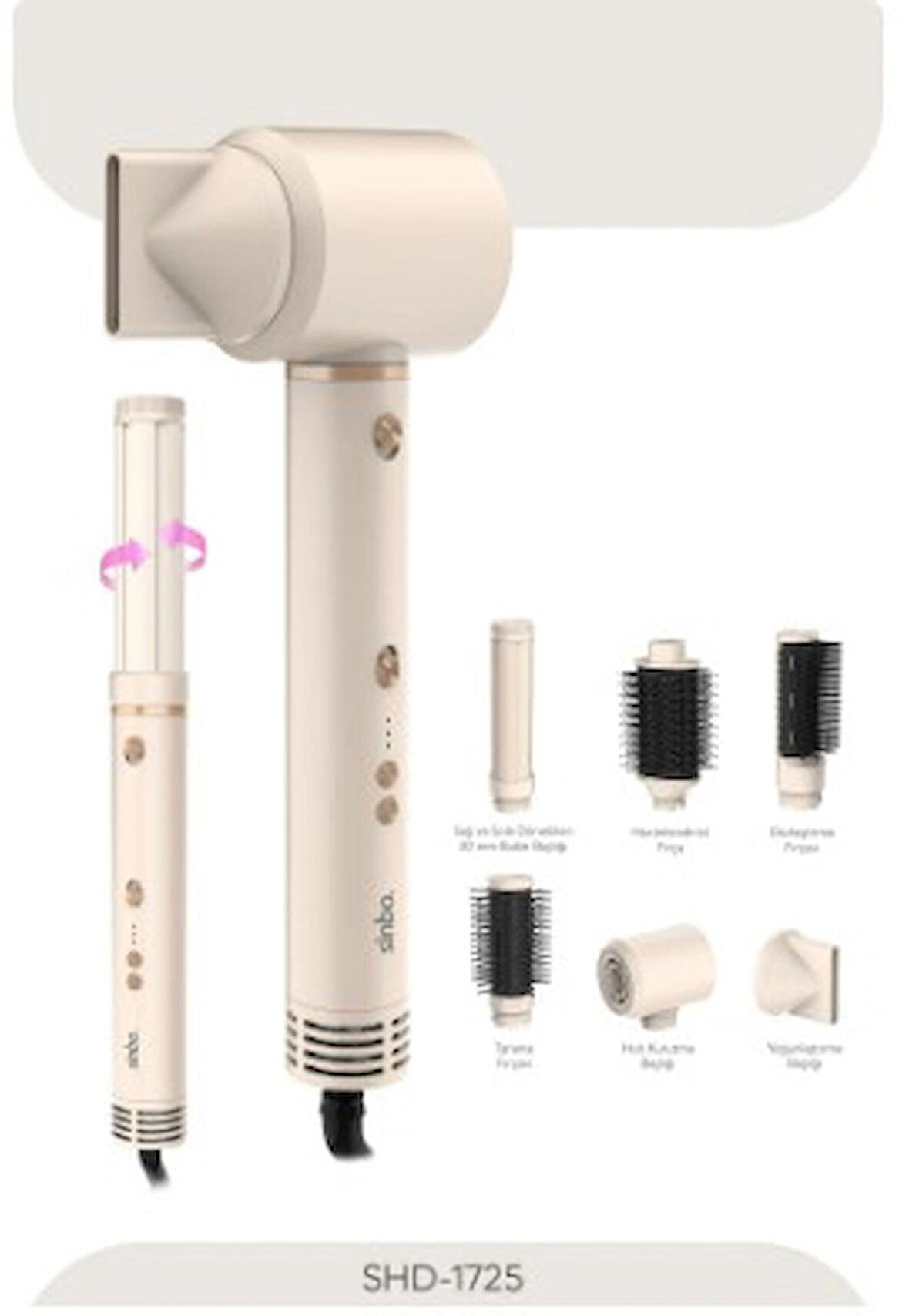 Sinbo SHD-1725 6in1 Saç Şekillendirici