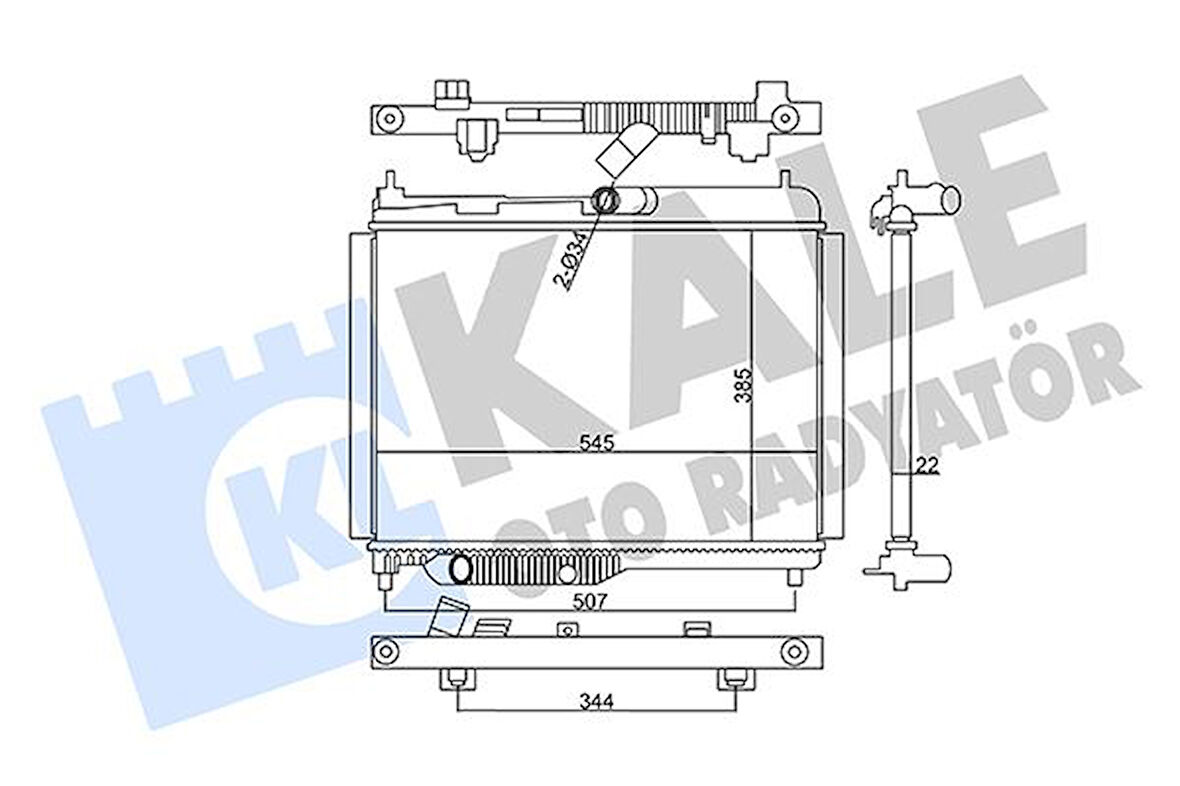 Ford Su Radyatörü - H1bg 8005 Ae/cc - Kal 355745