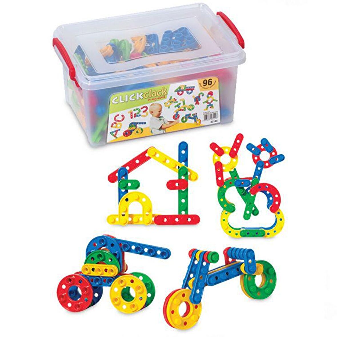 Dede Clıck Clack Puzzle Küçük Box (96 Prç)