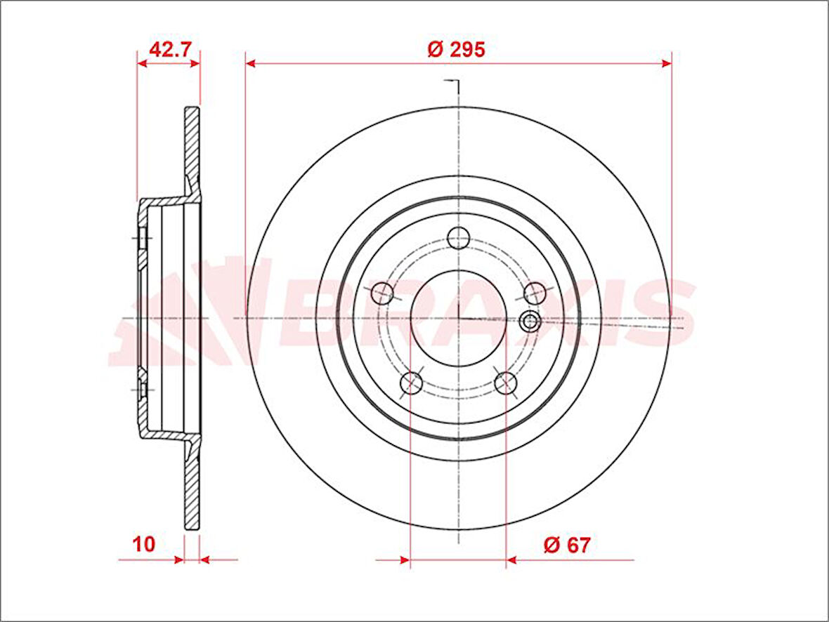 Mercedes Fren Diski Arka X156 13> W176 12>18 W246 13>18 C117 13>18 - Braxıs Ae0931