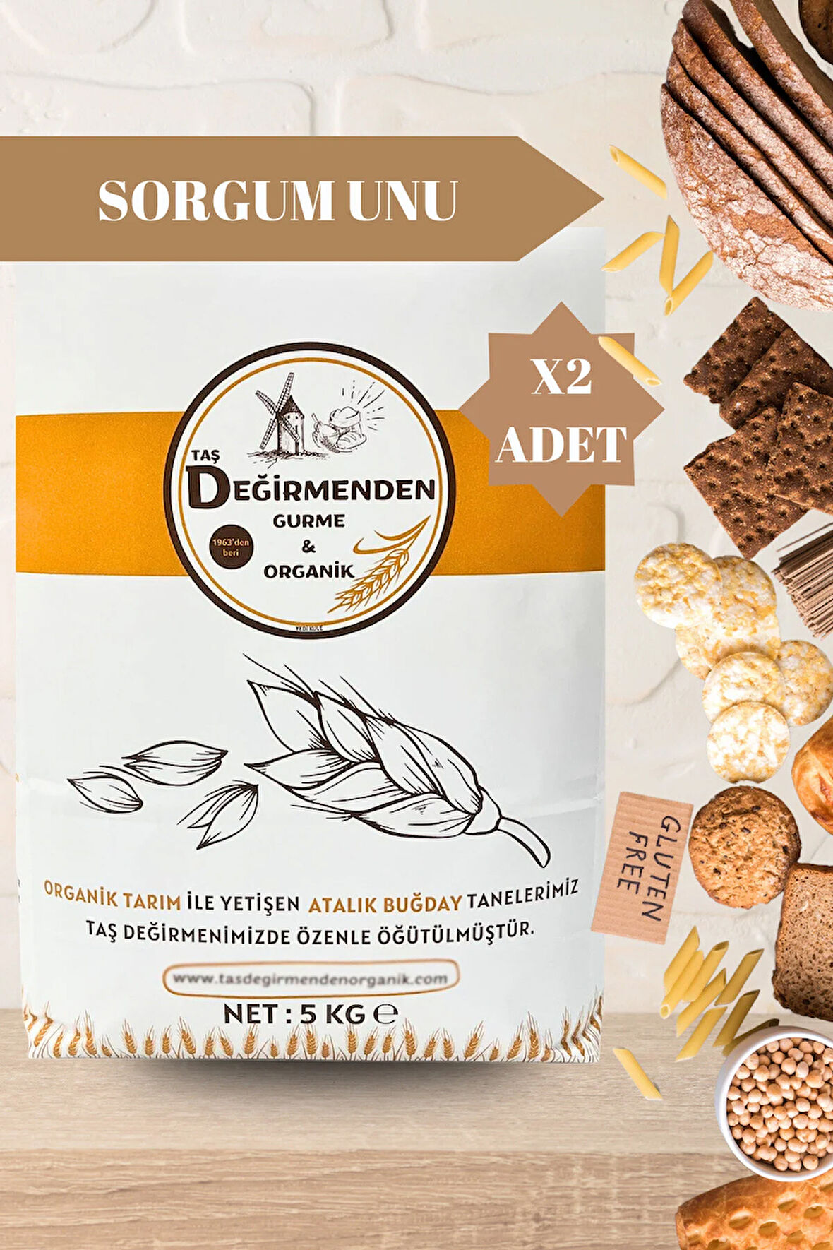 Tam Sorgum Unu (Gluten İçermez) - 10 Kilo